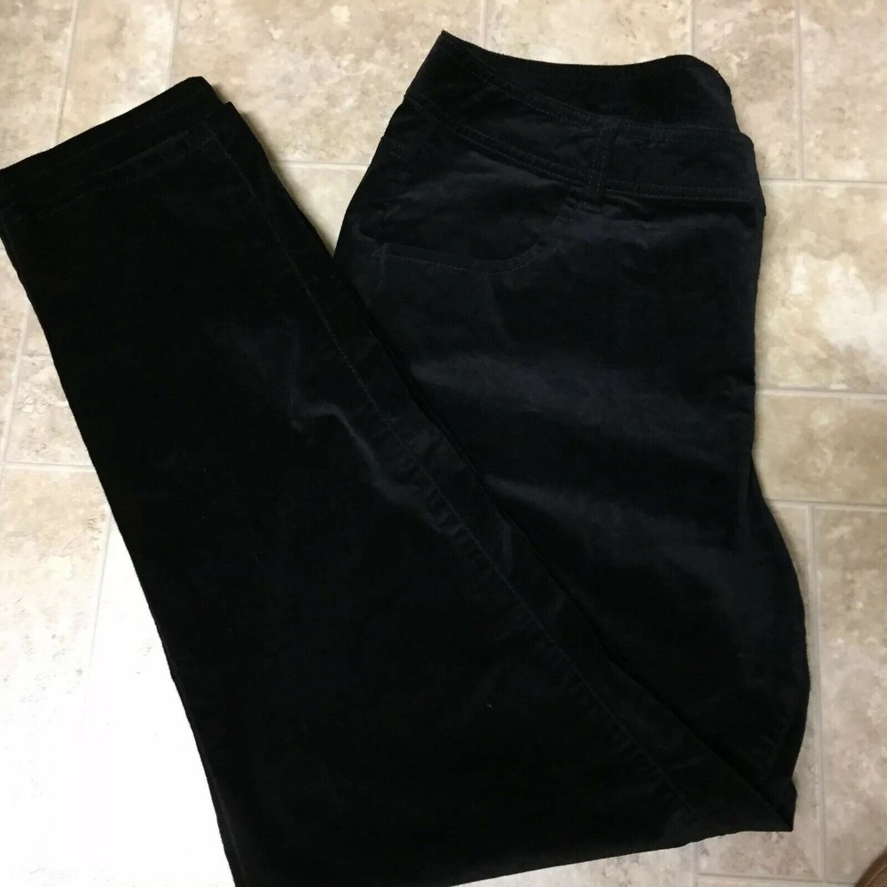 Lane Bryant #1009 Black 18 Velvet Velour Pants